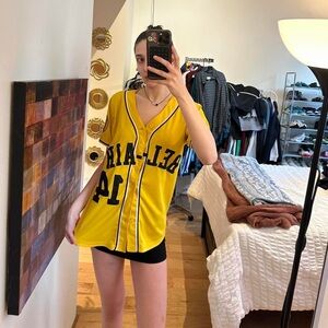 Yellow Baseball Style Fresh Prince of Bel-Air Costume Top